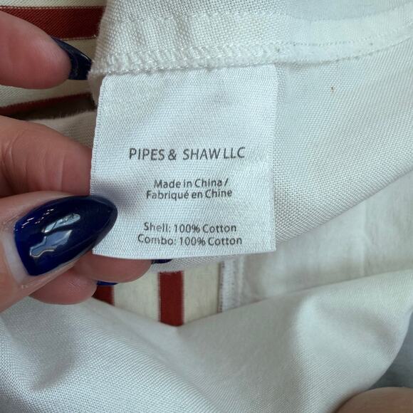 Veronica Beard Stripe Red White Quarter Sleeve Charter Layered Shirt Dress-M - Picture 5 of 12